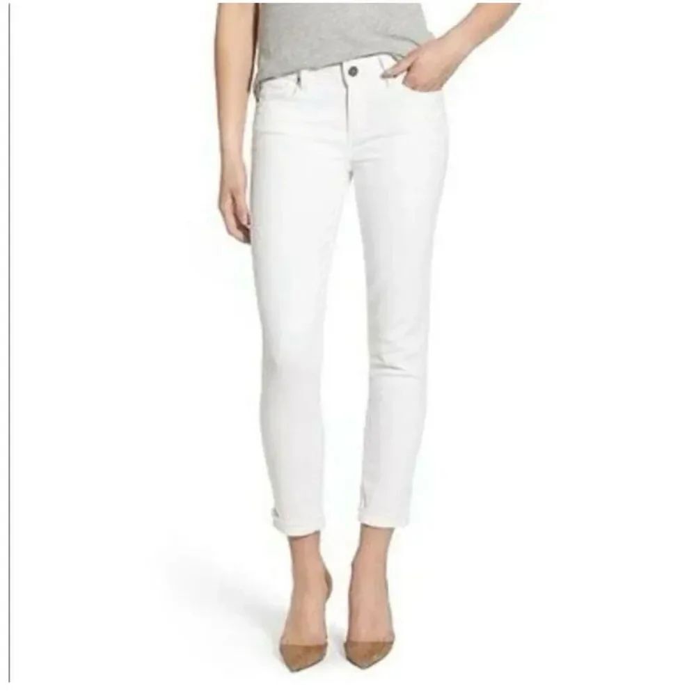 Paige White Skyline Crop Skinny Jeans sz 25 NWOT